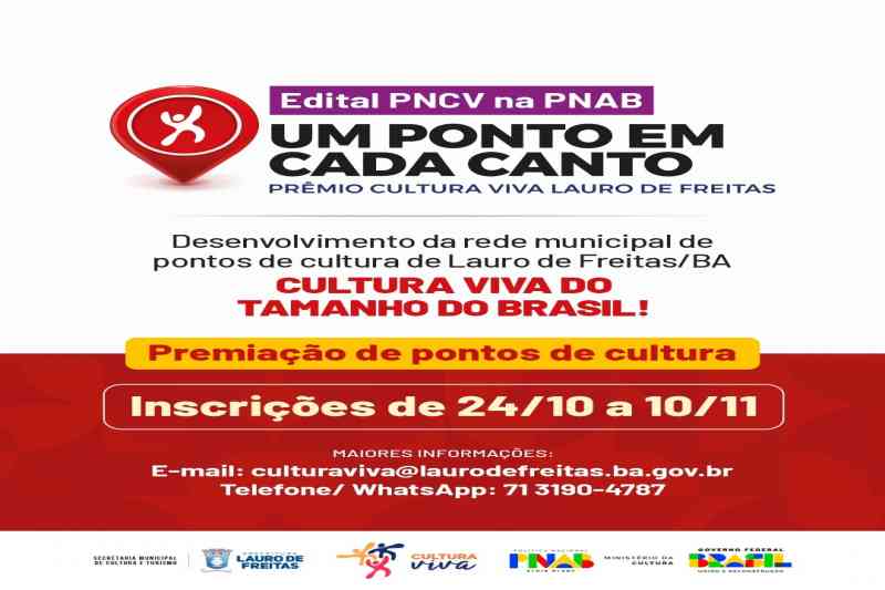 Prefeitura abre inscrições para a o Edital do Cultura Viva e promove Bate-Papo Cultural neste sábado (26)