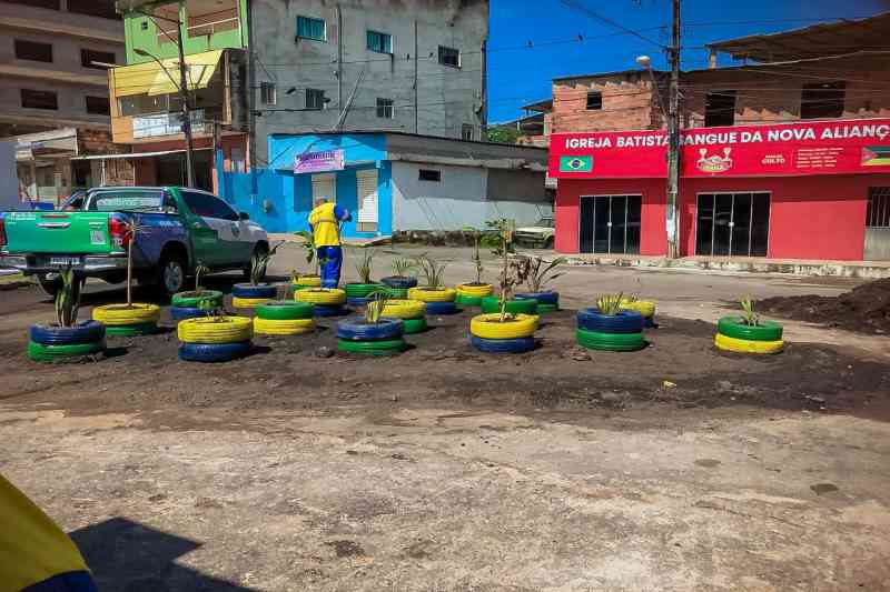 Vida Nova recebe jardim sustentável em ponto de descarte irregular  