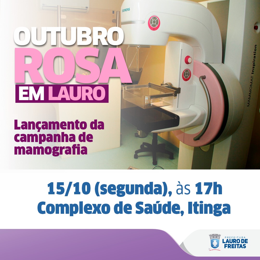Lauro de Freitas se veste de rosa e abre campanha de combate ao cncer de mama nesta segunda (15)