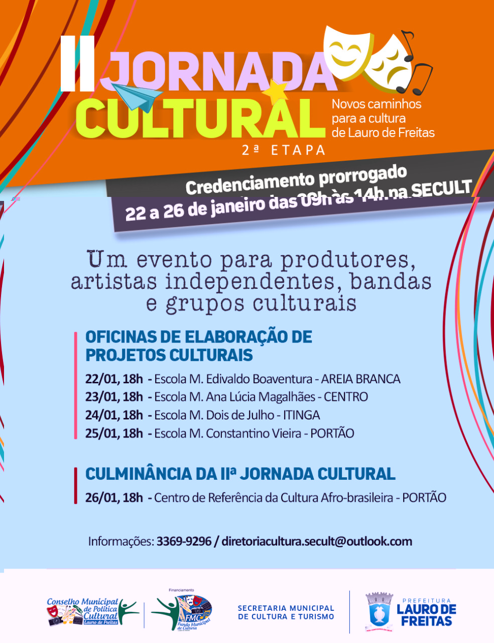 Segunda etapa da Jornada Cultural de Lauro de Freitas comea nesta tera-feira (22)