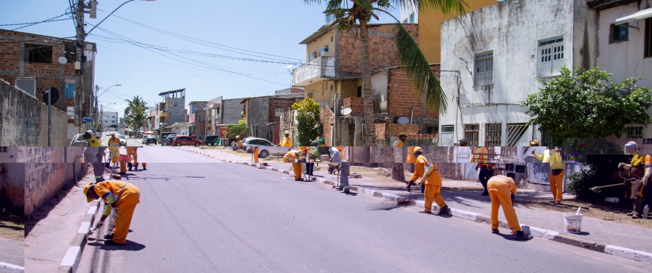 Semana de mutires de limpeza atendeu cinco bairros de Lauro de Freitas