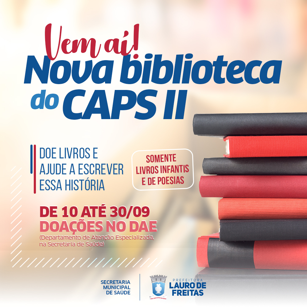 CAPS II promove campanha para doao de livros infantis e de poesia