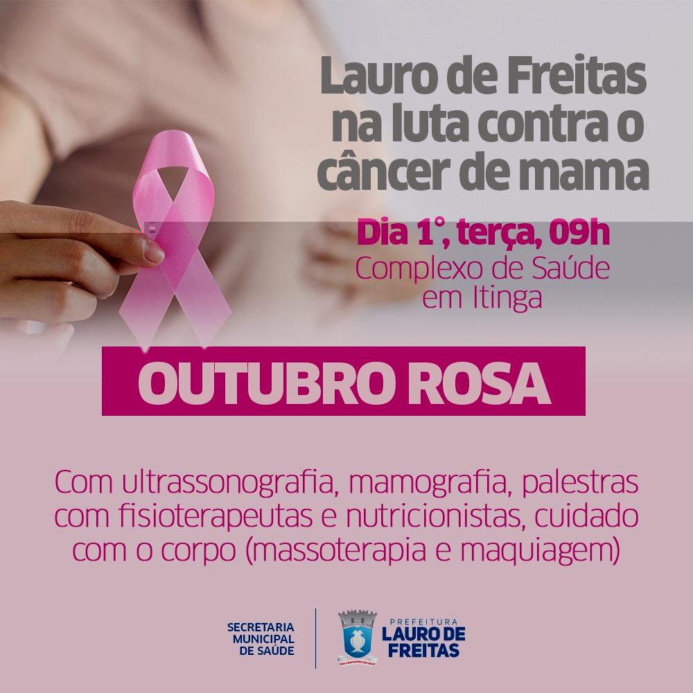 Palestra sobre cncer de mama e colo do tero abre Outubro Rosa em Lauro de Freitas