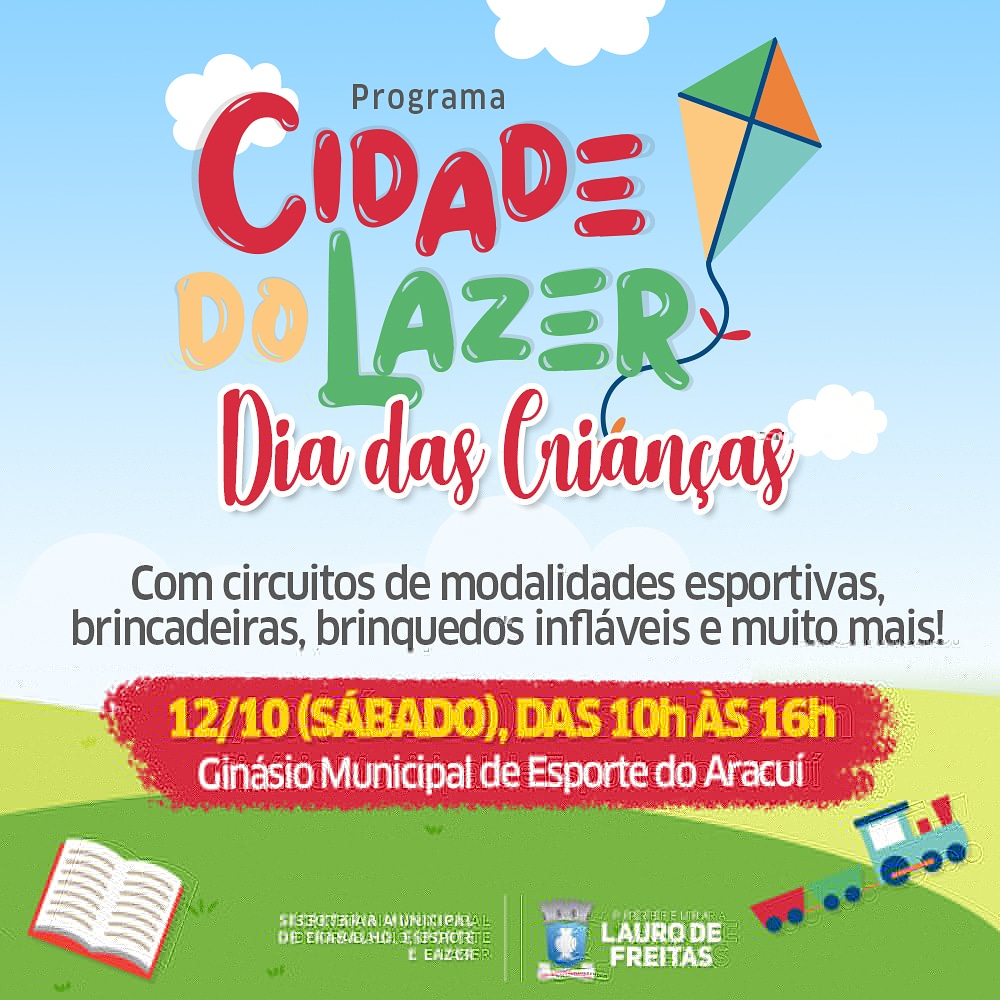 Prefeitura promove Cidade do Lazer edio Dia das Crianas nesse sbado (12)