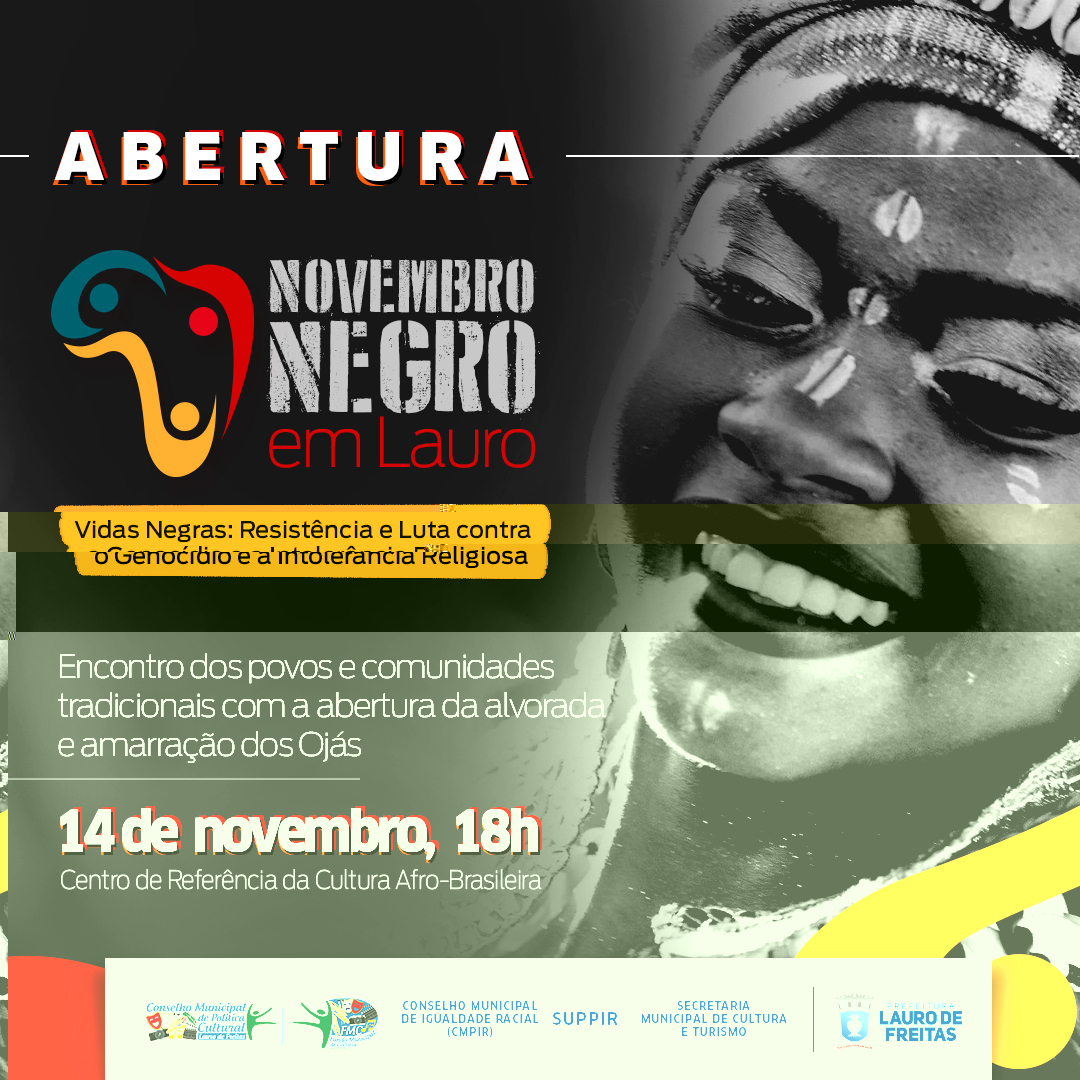 Novembro Negro em Lauro de Freitas promove Encontro dos Povos de Matriz Africana no dia 14