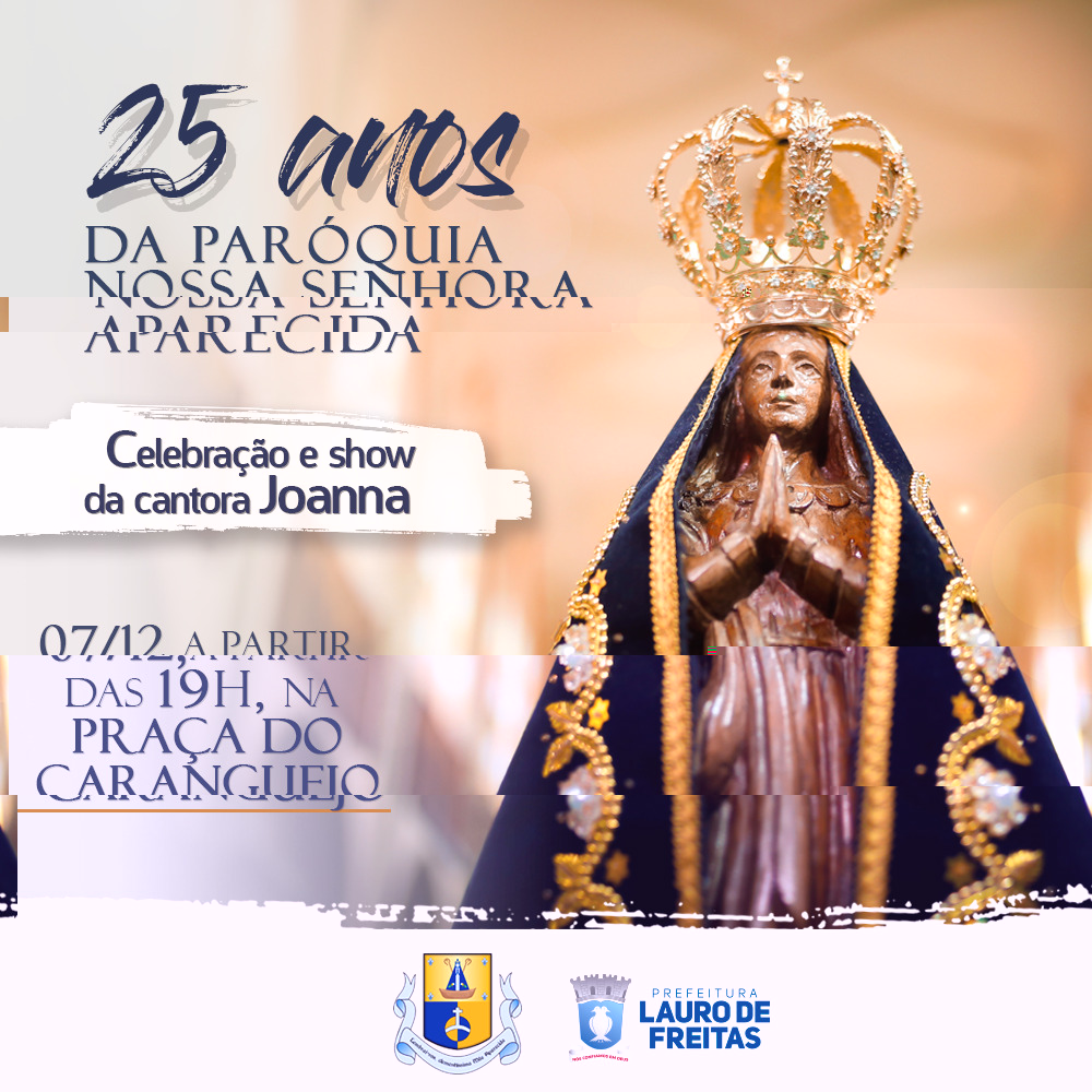 Parquia N. Sra Aparecida, na Itinga, comemora 25 anos com show de Joanna