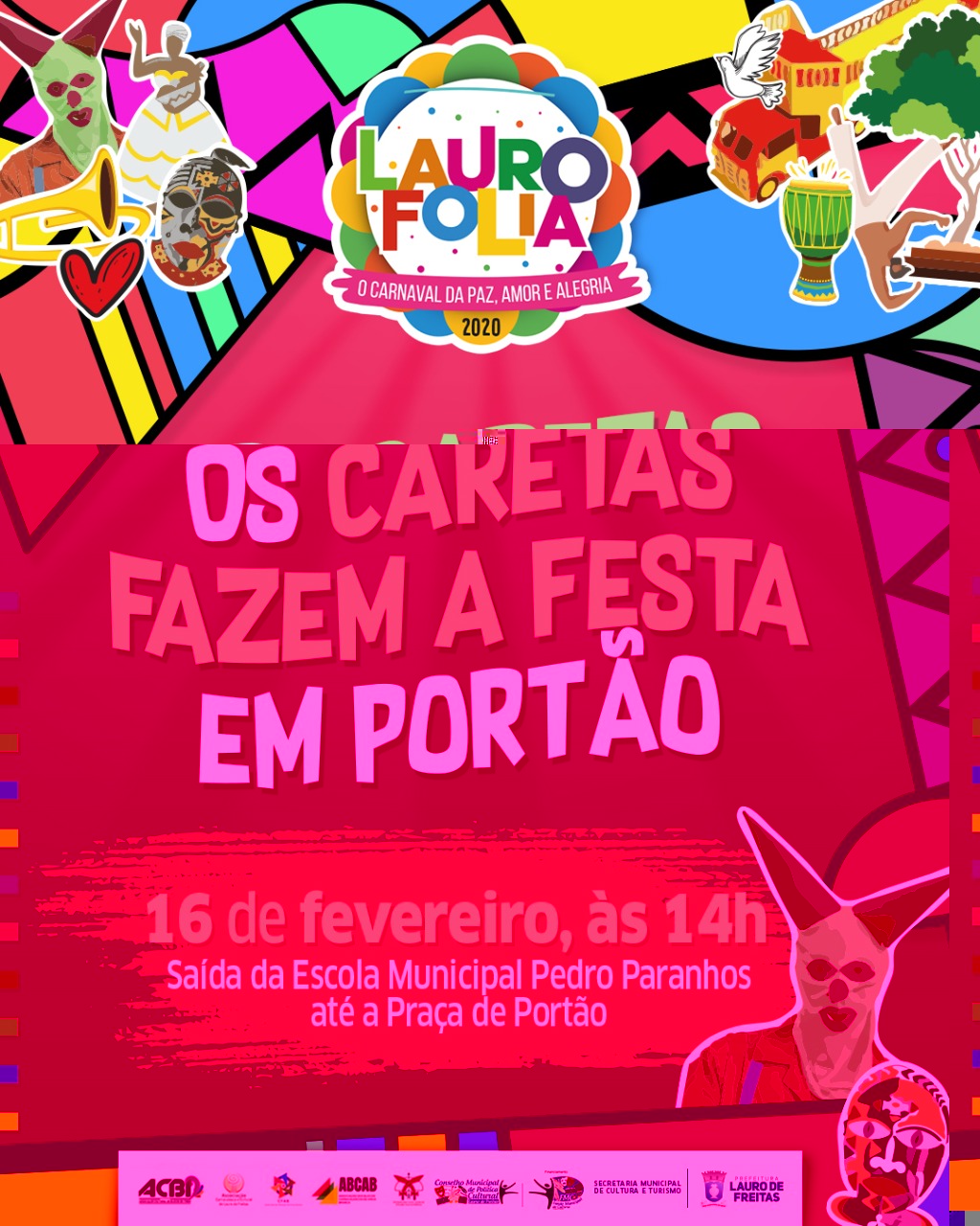 Caretas reforam tradio no Carnaval de Porto neste domingo (16)