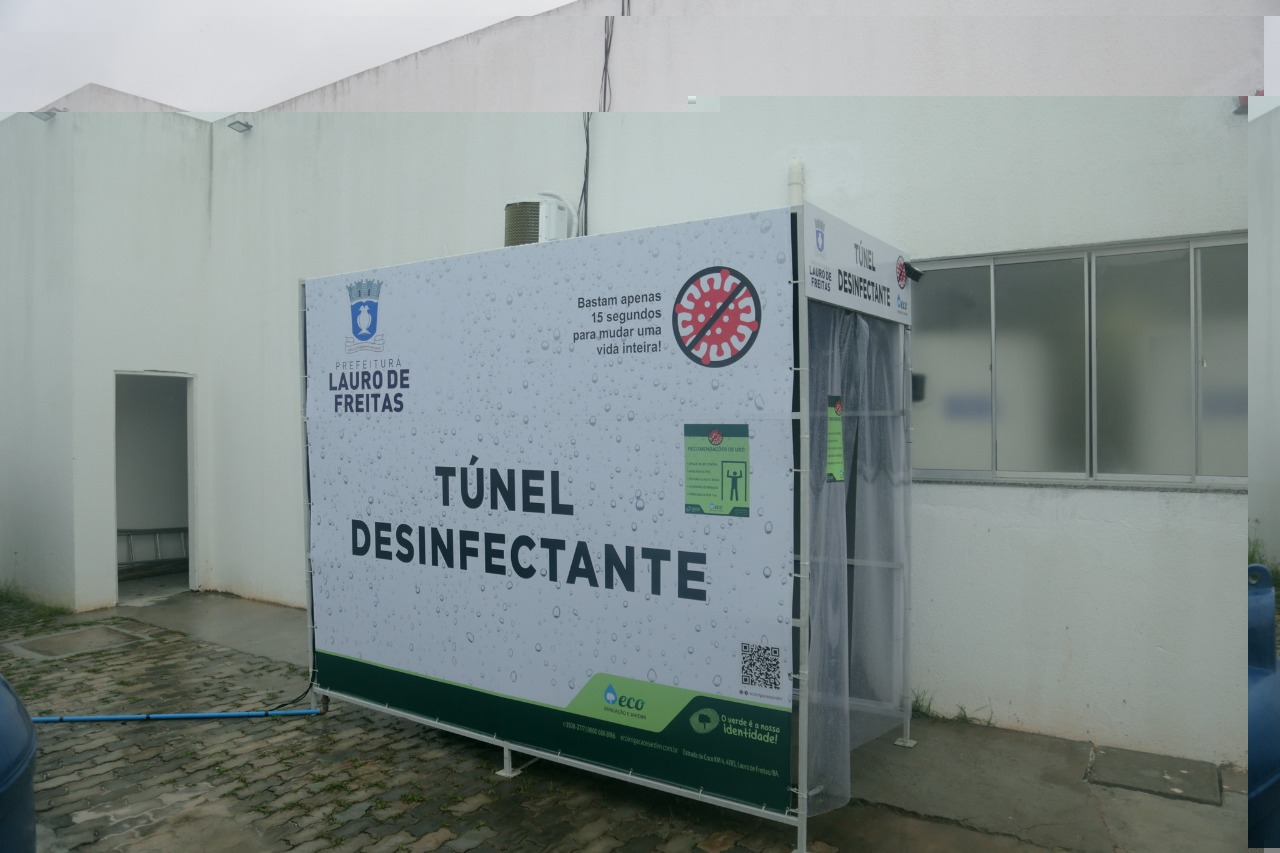 Lauro de Freitas instala tneis de desinfeco para aumentar proteo dos profissionais da sade