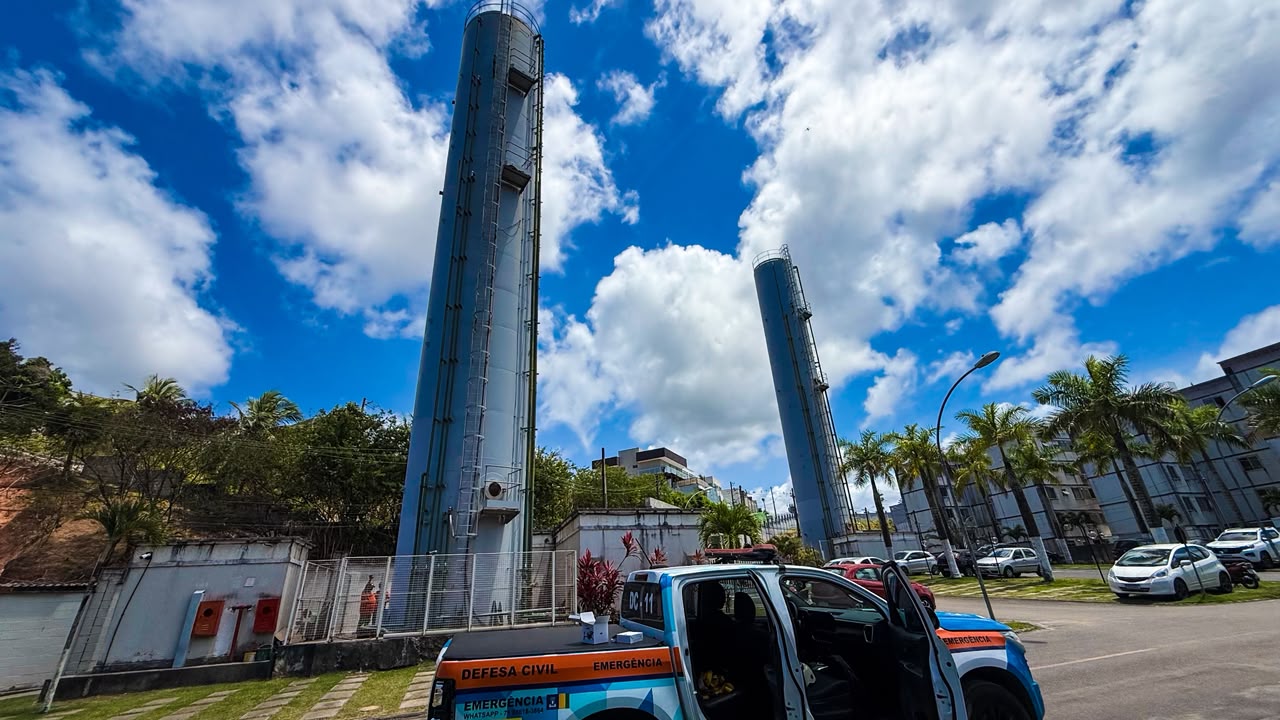 24/9/2026 - Defesa Civil realiza vistoria preventiva em reservatório de água em Lauro de Freitas