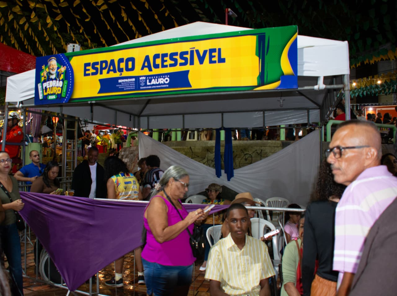 Espaço destinado às Pessoas com Deficiência garante acessibilidade e inclusão no Pedrão de Lauro 2026