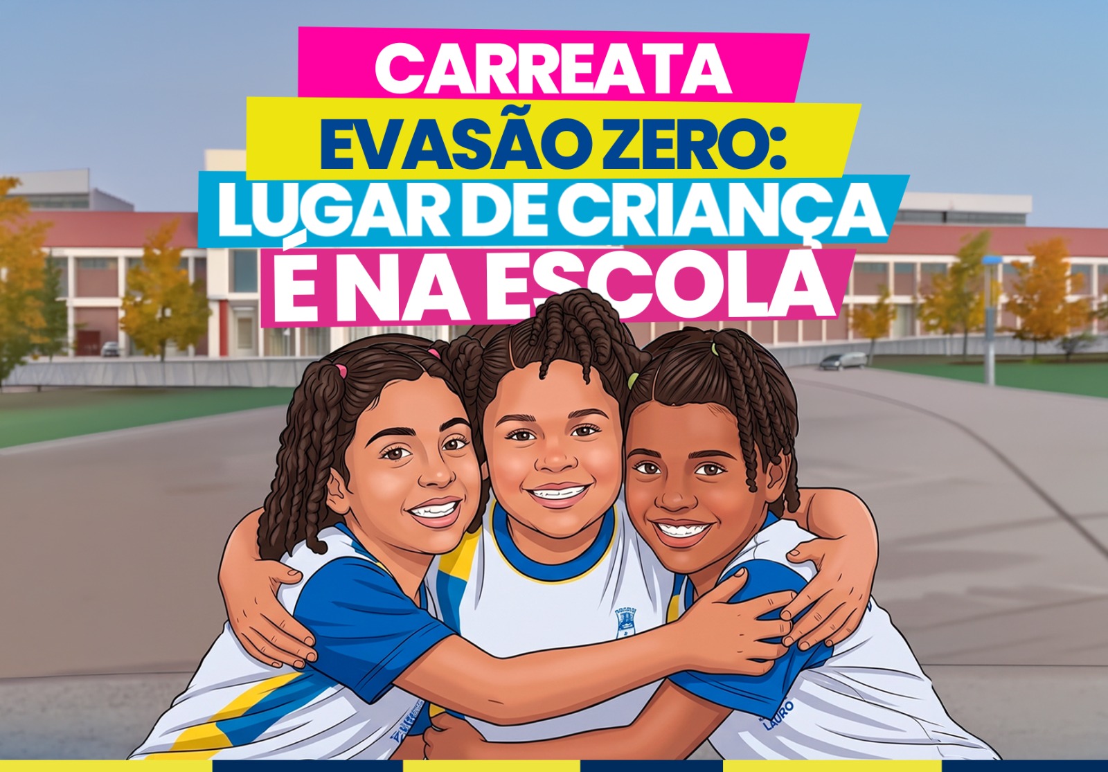 24/7/2026 - Carreata da campanha Evasão Escolar Zero mobiliza bairros de Areia Branca e Vida Nova
